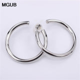 Stainless Steel Circle Creole Earrings for Women LH987