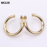 Stainless Steel Circle Creole Earrings for Women LH987