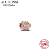 925 Sterling Silver Beads MOM Alphabet Charm Beads Fit Pan Bracelets Women