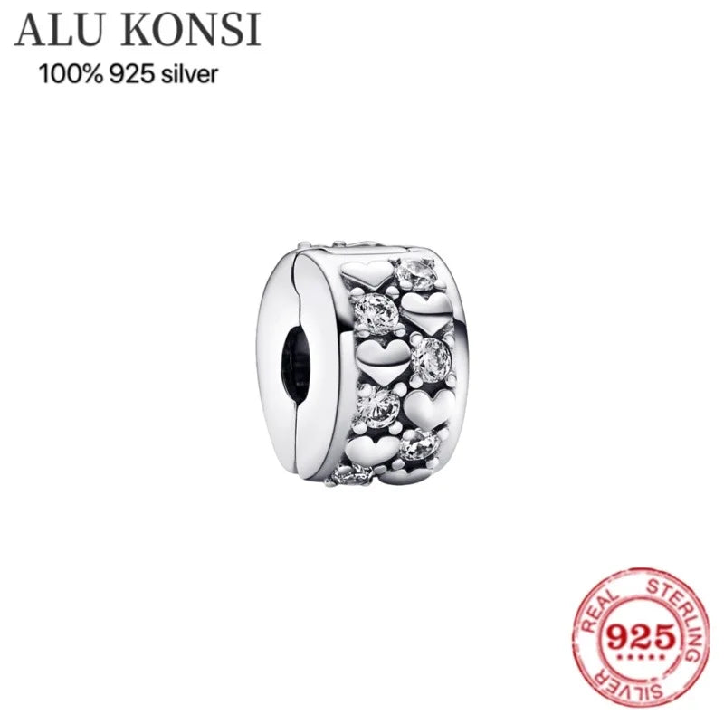 925 Sterling Silver Beads MOM Alphabet Charm Beads Fit Pan Bracelets Women