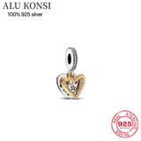 925 Silver MOM Alphabet Charm Beads for Bracelets Women Jewelry Gift