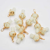 Luminous Stone Crystal Leaf Mushroom Shape Pendants 12pcs/lot