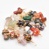 Natural Stone Quartz Crystal Leaf Mushroom Shape Pendants 20pcs/lot