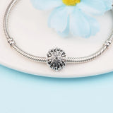 Celestial Snowflake Charm 925 Silver Beads Women Bracelet DIY Jewelry
