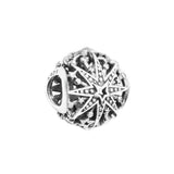 Celestial Snowflake Charm 925 Silver Beads Women Bracelet DIY Jewelry