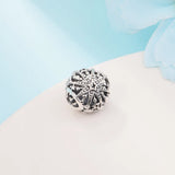 Celestial Snowflake Charm 925 Silver Beads Women Bracelet DIY Jewelry