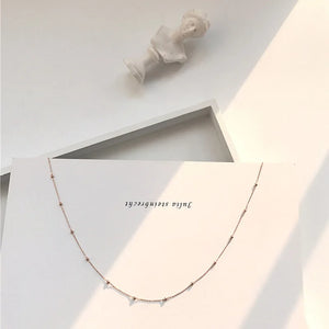 925 Silver Moon Necklace Choker for Women