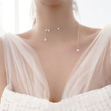 925 Silver Moon Necklace Choker for Women
