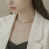 925 Silver Moon Necklace Choker for Women