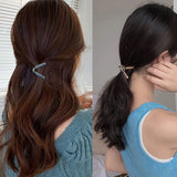 Stylish V Shape Hair Claw Clip - 6 Bright Colors - Bling Silicone Hair Organizer