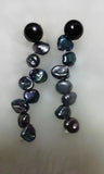 Baroque Pearl Silver Stud Dangle Earrings