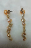 Champagne Pearl S925 Silver Dangle Earrings