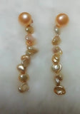 Champagne Pearl S925 Silver Dangle Earrings