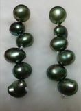 Green Pearl S925 Silver Dangle Earrings, Wedding Party Gift