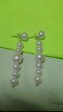 Sterling Silver Pearl Dangle Earrings, Wedding Party Gift
