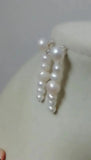 Sterling Silver Pearl Dangle Earrings, Wedding Party Gift