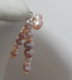 Pink Lavender Pearl S925 Stud Dangle Earrings