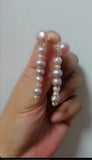 Pink Lavender Pearl S925 Stud Dangle Earrings
