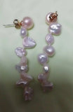 Real Pearl S925 Silver Dangle Earrings, Lady Gift