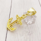 Iced Bling Anchors CZ Hip Hop Pendant Necklace