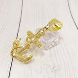 Iced Bling Anchors CZ Hip Hop Pendant Necklace