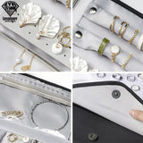Travel Jewelry Organizer Roll - Rings Necklaces Storage Bag