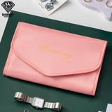 Travel Jewelry Organizer Roll - Rings Necklaces Storage Bag