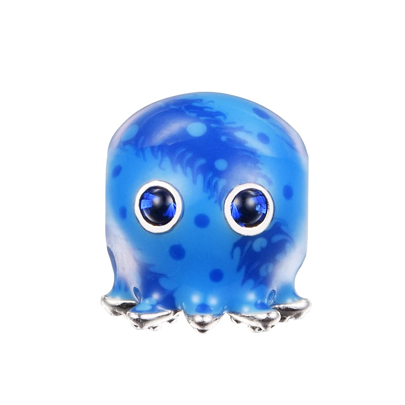 Heraldic Octopus 925 Silver Jewelry for Beads Bracelets