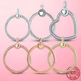 925 Silver Pave O Pendant for Charm Necklace DIY