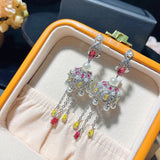 925 Silver Baroque Freshwater Pearls Tassel Earrings for Women