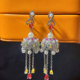 925 Silver Baroque Freshwater Pearls Tassel Earrings for Women