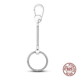 925 Silver Keychain Charm Beads for DIY Charm Jewelry Women Gift