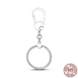 925 Silver Keychain Charm Beads for DIY Charm Jewelry Women Gift