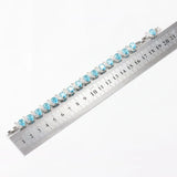 Aquamarine Bracelet Bangle 925 Silver Jewelry Chain Adjustable Length