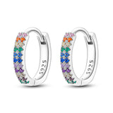 925 Silver Rabbit Carrot Star Moon Circle Hoop Earrings For Women