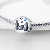 Round Heart Pattern Charms Beads For Charm Bracelets