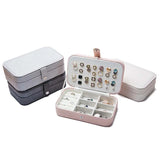 PU Leather Earring Boxes Jewelry Box Display Case Organizer