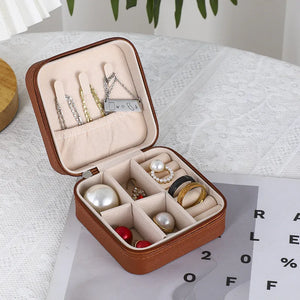 PU Leather Earring Storage Box Organizer for Jewelry