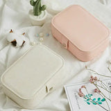 PU Leather Jewelry Box Portable Earring Holder Women Jewellery Display