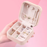 PU Leather Jewelry Box Portable Earring Holder Women Jewellery Display