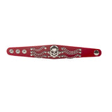 Studded Skull Bracelet Punk Goth Cuff Wristband