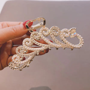 Peacock Metal Hair Clip Headdress Animals Rhinestone Hairpins For Girls