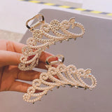 Peacock Metal Hair Clip Headdress Animals Rhinestone Hairpins For Girls