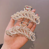 Peacock Metal Hair Clip Headdress Animals Rhinestone Hairpins For Girls