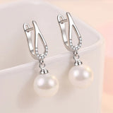 Freshwater Pearl 925 Silver Earrings Wedding Gift