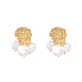 Pearl Hoop Earrings Big Circle Heart Wedding Bridal Jewelry Bijoux