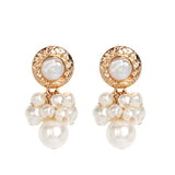 Pearl Hoop Earrings Big Circle Heart Wedding Bridal Jewelry Bijoux