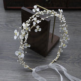 Pearl Rhinestone Wedding Headband Bride Tiara Hair Accessory