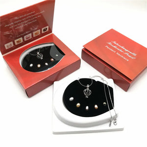 Love Wish 5 Pearls Pendant Necklace Women Jewelry
