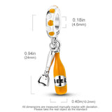 Beer Corkscrew Pendant Charm Bead 925 Sterling Silver